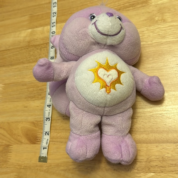 Bright Heart Raccoon Care Bear Cousins 8” plush, clean, washed, normal wear etc - Picture 11 of 12